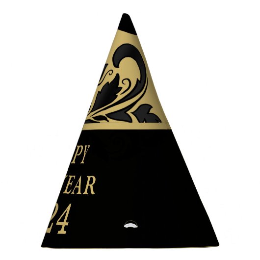 Pet van de gouden zwarte gouden Damask Motif Party Feesthoedjes (Rechts)