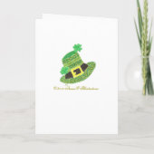 Pet van de groene chevron leprechaun kinder St-Pat Kaart (Achterkant)