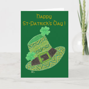 Pet van de groene chevron leprechaun kinder St-Pat Kaart
