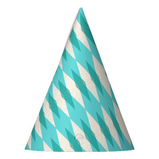 Pet van de Mid Century Modern Argyle Party Feesthoedjes (Links)
