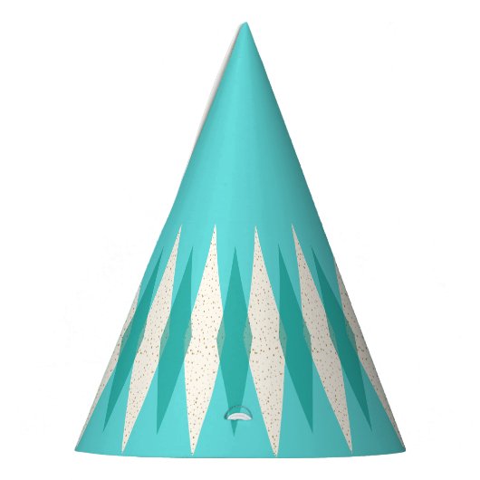 Pet van de Mid Century Modern Argyle Party Feesthoedjes (Links)