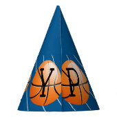 Pet van de partij Basketball Feesthoedjes (Achterkant)