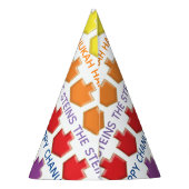 Pet van de partij Hanukkah "3D Dreidels" Feesthoedjes (Achterkant)