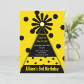 Pet van de partij met Gele en Zwarte Punten van de Kaart (Staand voorkant)