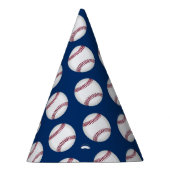 Pet van de partij met honkballen op blauw feesthoedjes (Rechts)