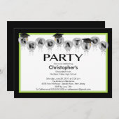 Pet van de Partij van de Afstuiving van de ballonn Kaart (Voorkant / Achterkant)