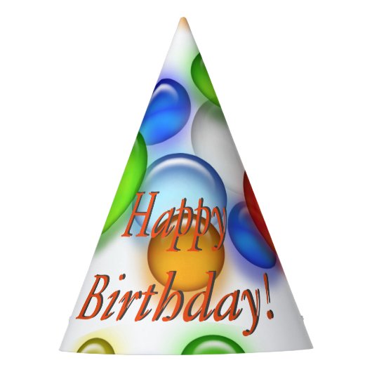 Pet van de partij - vogelbubbels feesthoedjes (Voorkant)