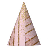 Pet van de Pink and Gold Unicorn Horn Party Feesthoedjes (Achterkant)