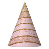 Pet van de Pink and Gold Unicorn Horn Party Feesthoedjes (Links)