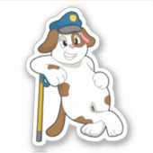Pet van de politie van de honden sticker (Voorkant)