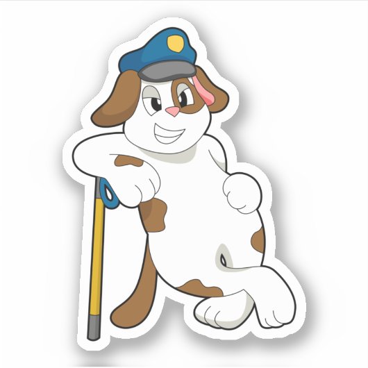 Pet van de politie van de honden sticker (Voorkant)