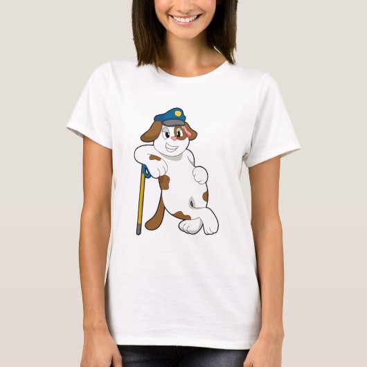 Pet van de politie van de honden t-shirt (Voorkant)