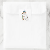 Pet van de politie van de honden vierkante sticker (Tas)