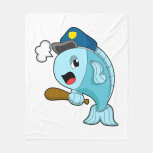 Pet van de politie van de vispolitie fleece deken