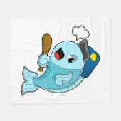 Pet van de politie van de vispolitie fleece deken (Voorkant (Horizontaal))