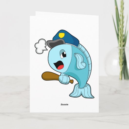 Pet van de politie van de vispolitie kaart (Achterkant)