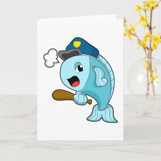 Pet van de politie van de vispolitie kaart (Gele Bloem)