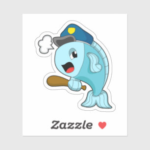 Pet van de politie van de vispolitie sticker