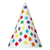 Pet van de Rainbow Confetti Party Feesthoedjes (Links)