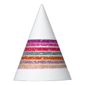 Pet van de regenboogpartij om af te werken feesthoedjes (Voorkant)