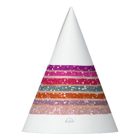 Pet van de regenboogpartij om af te werken feesthoedjes (Links)