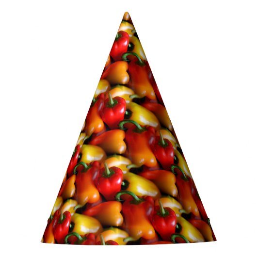 Pet van de rode en gele Peppers Feesthoedjes (Voorkant)