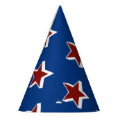 Pet van de rode, witte en blauwe partij feesthoedjes (Links)