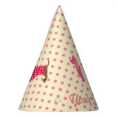Pet van de Roze Dachshund Party Feesthoedjes (Links)