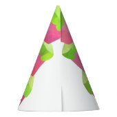 Pet van de roze en groene Dachshund Birthday Party Feesthoedjes (Achterkant)