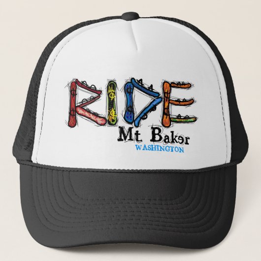 Pet van de sneeuwplank van Ride Mt. Baker Washingt (Voorkant)