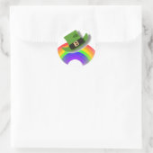 Pet van de St. Patricks Day en regenboog Ronde Sticker (Tas)