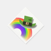 Pet van de St. Patricks Day en regenboog Servet (Hoek)