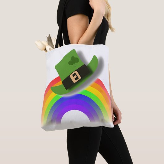Pet van de St. Patricks Day en regenboog Tote Bag (Dichtbij)