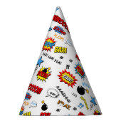 Pet van de Superheld Party - Word Art Feesthoedjes (Rechts)