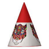 Pet van de tijgerpartij feesthoedjes (Voorkant)