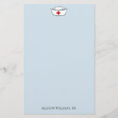 Pet van de verpleegkundige Naam toevoegen Briefpapier (Voorkant)