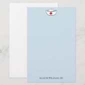 Pet van de verpleegkundige Naam toevoegen Briefpapier (Voorkant / Achterkant)
