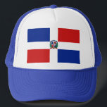 Pet van de vlag van de Dominicaanse Republiek<br><div class="desc">Deze vrachtwagenchauffeur sportt de vlag van de Dominicaanse Republiek. Houd een koel hoofd met een beetje flair van de Dominicaanse Republiek.</div>