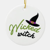 Pet van de witte witch keramisch ornament (Voorkant)