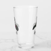 Pet van de zwarte heks met bloemen gepersonaliseer glas (Links)