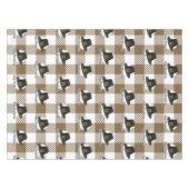 Pet van de zwarte pelgrim op bruine speldenstaart  tafelkleed (Voorkant (Horizontaal))