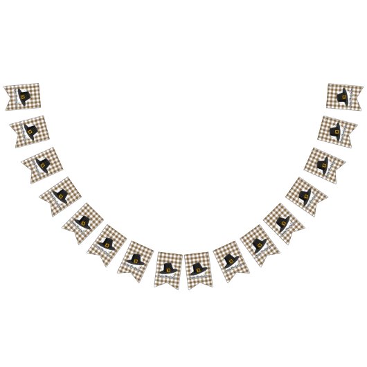 Pet van de zwarte pelgrim op bruine speldenstaart  vlaggetjes (Alle)