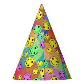 Pet van Emoji Rainbow Party Feesthoedjes (Achterkant)