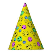 Pet van gele partij Emoji Faces II Feesthoedjes (Rechts)
