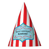 Pet van gepersonaliseerde  circuspartij feesthoedjes (Voorkant)