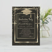 Pet van goudAfstudeerder diamant Geometrisch Afstu Kaart (Staand voorkant)