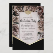 Pet van goudAfstudeerder, Rozen Afstuderen Kaart (Voorkant / Achterkant)