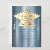 Pet van goudAfstudeerder, sterren Blue Metallic Af Kaart (Voorkant)