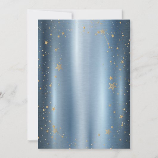 Pet van goudAfstudeerder, sterren Blue Metallic Af Kaart (Achterkant)