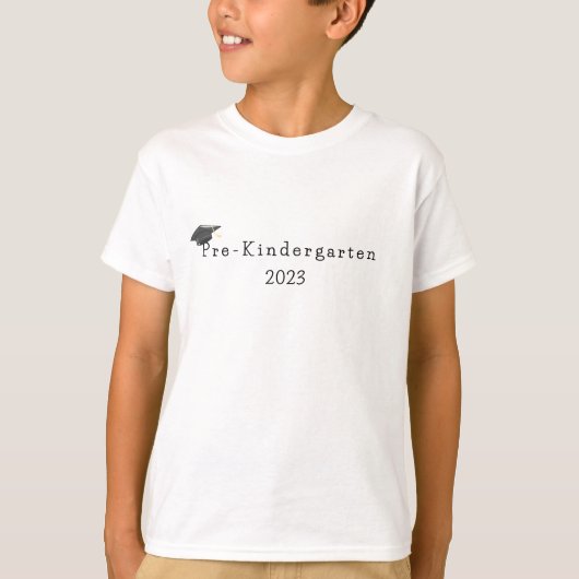 Pet van het Afstuderen van het pre-Kindergarten Zw T-shirt (Voorkant)